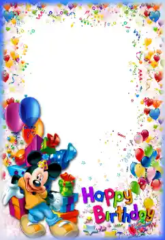 Opschrift op de lijst: Happy Birthday! Opschrift op de lijst: Happy Birthday!