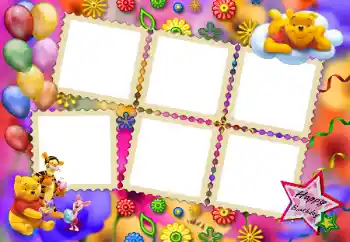 Opschrift op de lijst: Happy Birthday