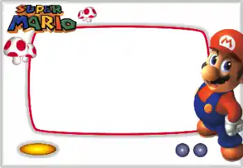 Foto effect van de categorie Verschillende kinderfotolijsten № 128614. Opschrift op de lijst: Super Mario