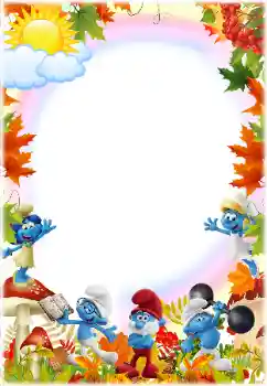 Foto effect van de categorie Verschillende kinderfotolijsten № 175433. Opschrift op de lijst: Smurfs