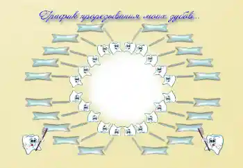Foto effect van de categorie Verschillende kinderfotolijsten № 26740. Opschrift op de lijst: Tandschema Foto effect van de categorie Verschillende kinderfotolijsten № 26740. Opschrift op de lijst: Tandschema