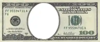 Foto effect van de categorie Geld № 1026. Opschrift op de lijst: 100 долларов Foto effect van de categorie Geld № 1026. Opschrift op de lijst: 100 долларов