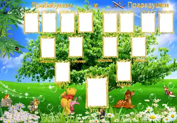 Opschrift op de lijst: I am. Father. Mother. Grandmother. Grandfather. Great-grandparents. Opschrift op de lijst: I am. Father. Mother. Grandmother. Grandfather. Great-grandparents.