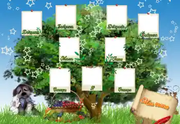 Opschrift op de lijst: My family Opschrift op de lijst: My family