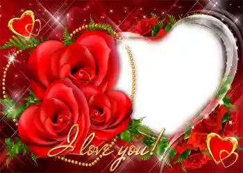 Opschrift op de lijst: I love you! Opschrift op de lijst: I love you!