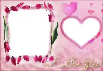 Opschrift op de lijst: I love you!