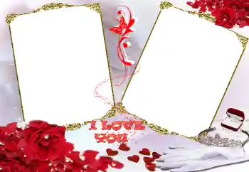 Opschrift op de lijst: I love you Opschrift op de lijst: I love you