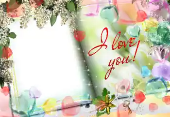 Opschrift op de lijst: I love you! Opschrift op de lijst: I love you!