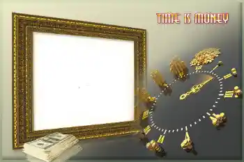 Foto effect van de categorie Fotolijsten voor mannen № 101150. Opschrift op de lijst: Time is money Foto effect van de categorie Fotolijsten voor mannen № 101150. Opschrift op de lijst: Time is money