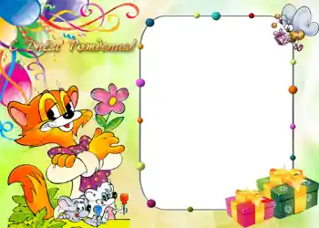 Opschrift op de lijst: Gelukkige Verjaardag!