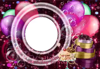 Opschrift op de lijst: Gelukkige Verjaardag!