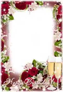 Opschrift op de lijst: Gelukkige Verjaardag!