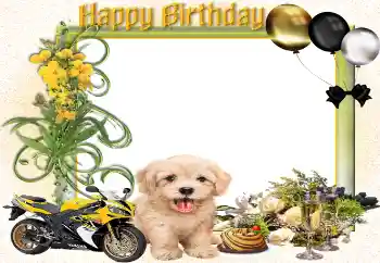 Opschrift op de lijst: Gelukkige Verjaardag!