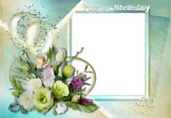 Opschrift op de lijst: Gelukkige Verjaardag!