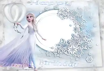 Opschrift op de lijst: Gelukkige Verjaardag!