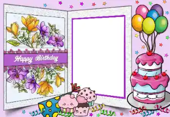 Opschrift op de lijst: Happy Birthday! Opschrift op de lijst: Happy Birthday!