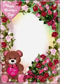 Foto effect van de categorie Valentijnskaarten № 1440. Opschrift op de lijst: Gelukkige Valentijnsdag!
