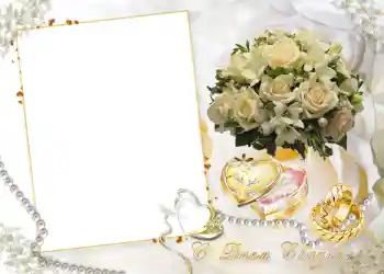 Foto effect van de categorie Huwelijksfotolijsten № 155. Opschrift op de lijst: С днем свадьбы.