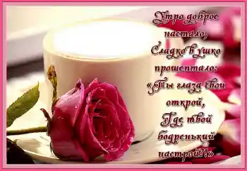 Foto effect van de categorie Fotolijsten voor vrouwen № 160868. Opschrift op de lijst: Утро доброе настало...